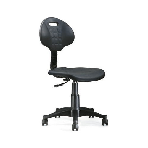 Height Adjustable Lab Chair with Back Support and Wheels
