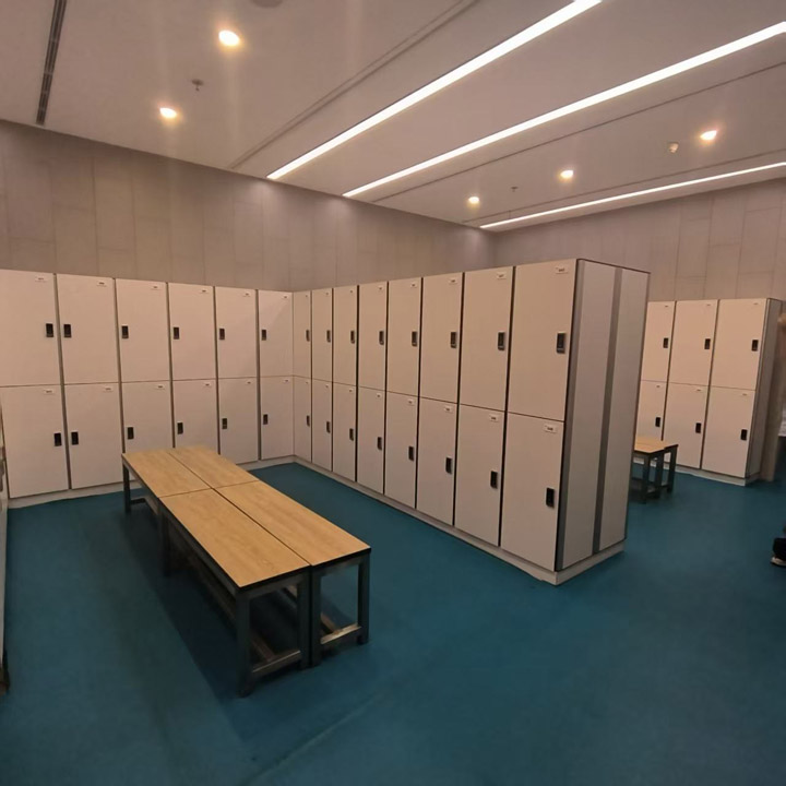 Solid compact laminate lockers for The Sports Center